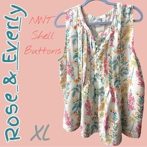 Floral Button-Down Blouse - Cream Multicolor